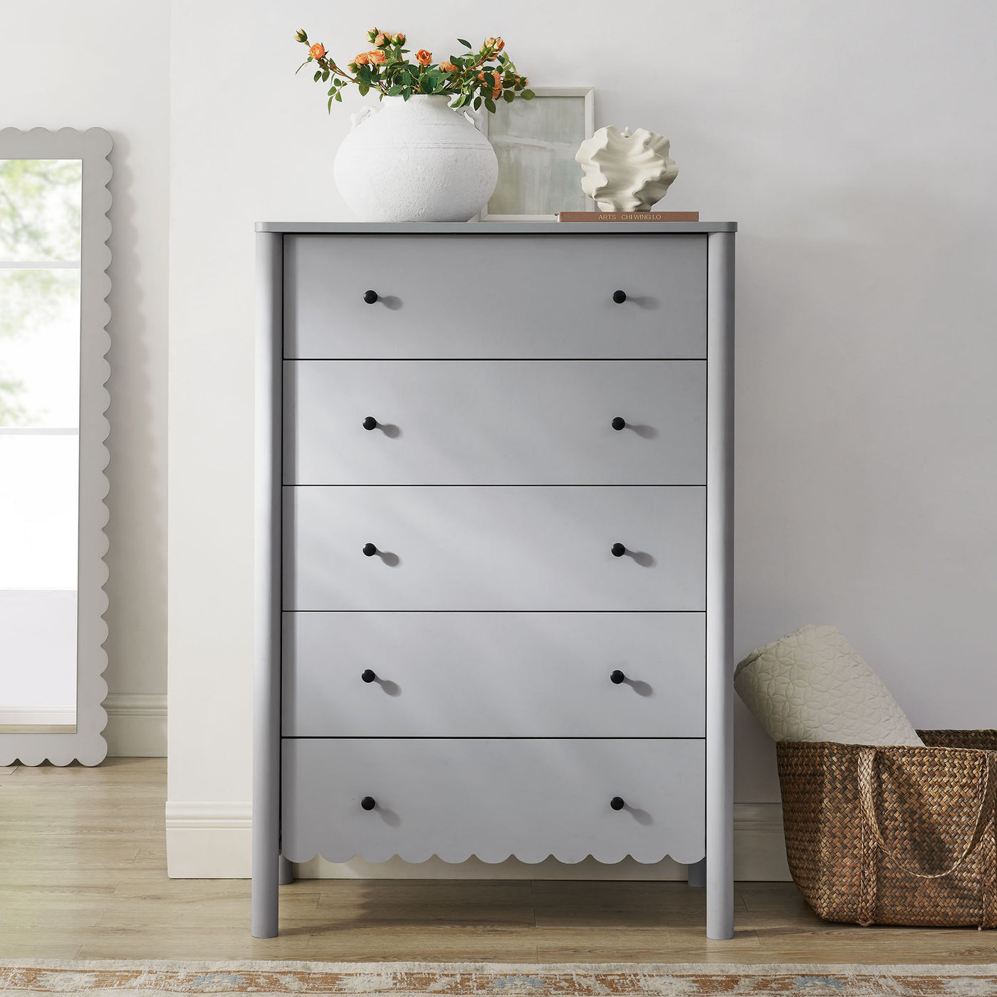 Emmeline Scalloped 5-Drawer Chest by Modway — Lexmod
