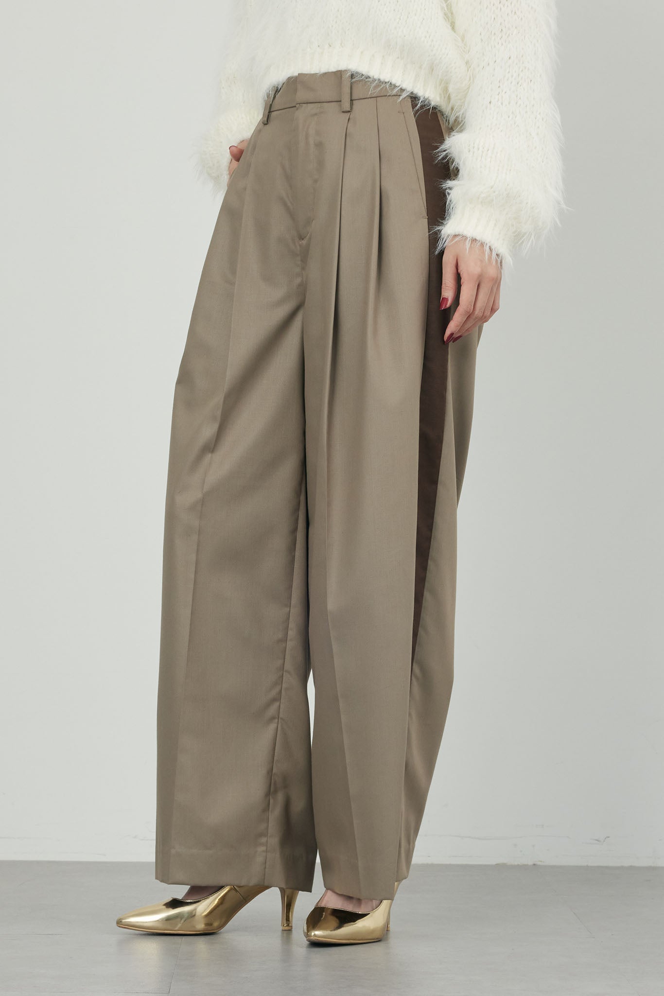 TRバイカラーパンツ