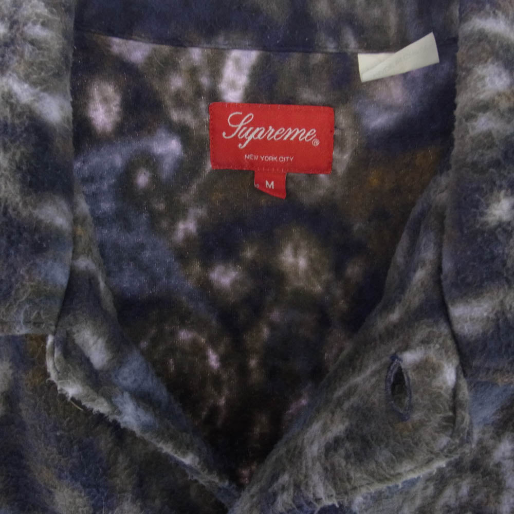 Supreme シュプリーム 21AW Paisley Fleece Shirt Purple ペイズリー
