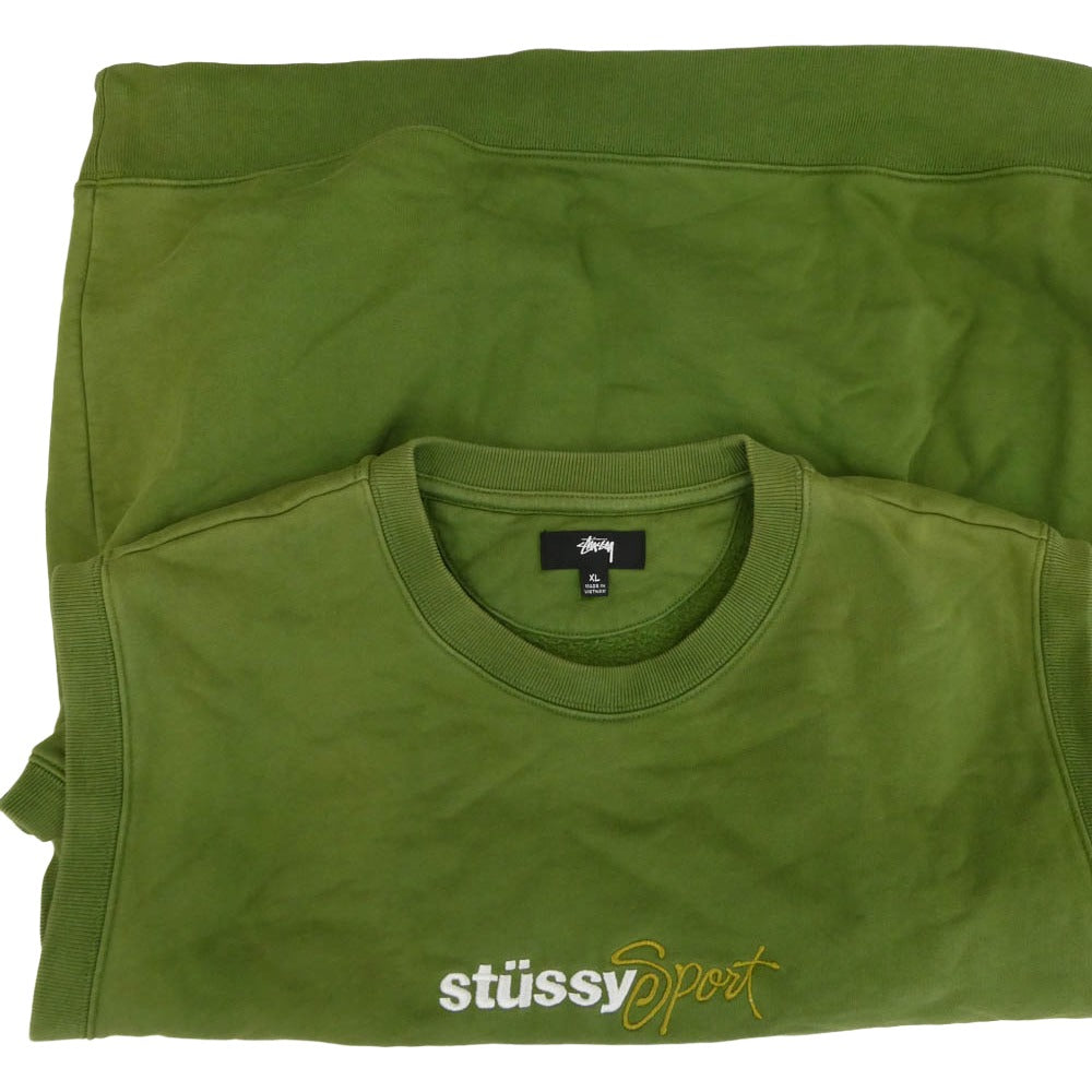 STUSSY ステューシー SPORT スポーツ スウェット ベスト グリーン系 XL