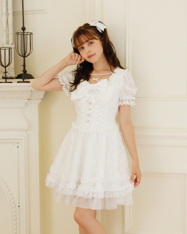 お寿司ページ リズリサ リボンレーストップス 姫 平成ギャル 00s LIZ