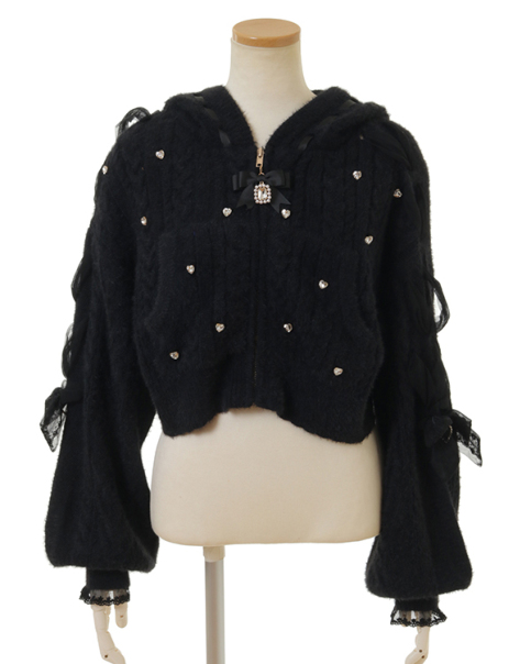 うさみみクロップドニットパーカー ｜ LIZ LISA（リズリサ）公式通販