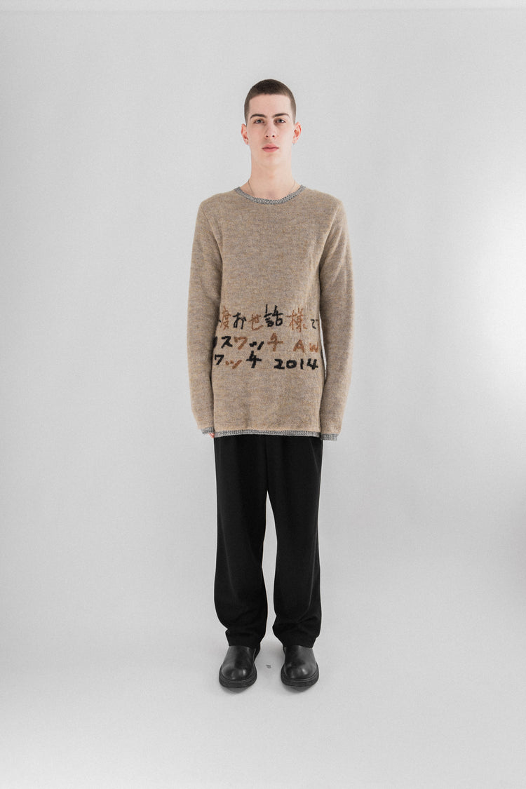 YOHJI YAMAMOTO POUR HOMME - FW13 Mohair knitted sweater 
