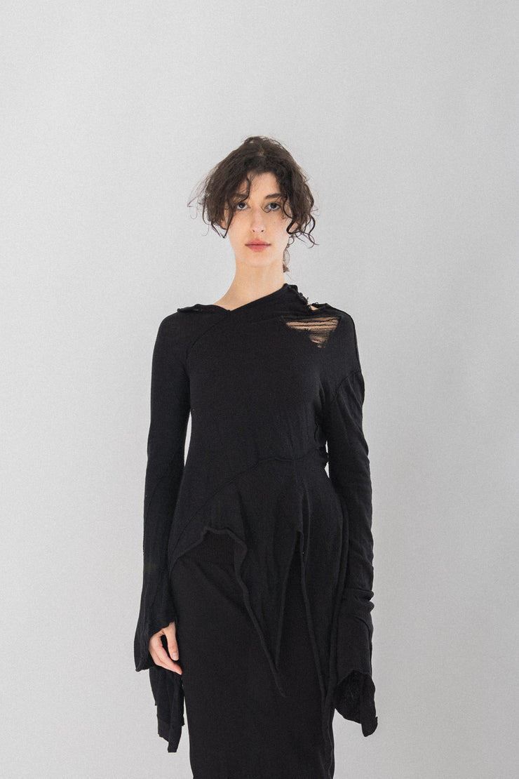 ALICE AUAA - Slashed cotton top – L'OBSCUR