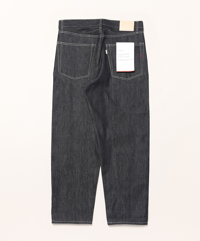 Selvage Denim Five Pocket Tapered Pants(1(MEN) Black Washed