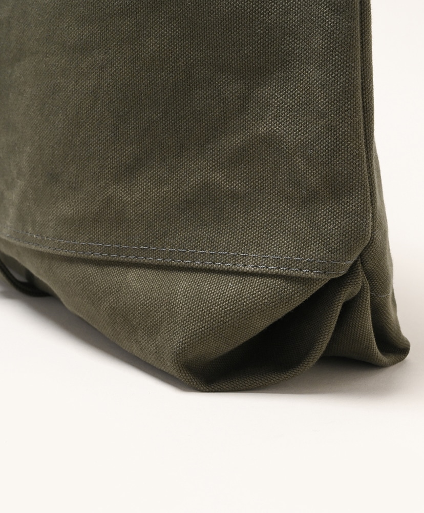Washed Canvas 6Pockets Tote (L)(FREE Beige/ベージュ): AMIACALVA