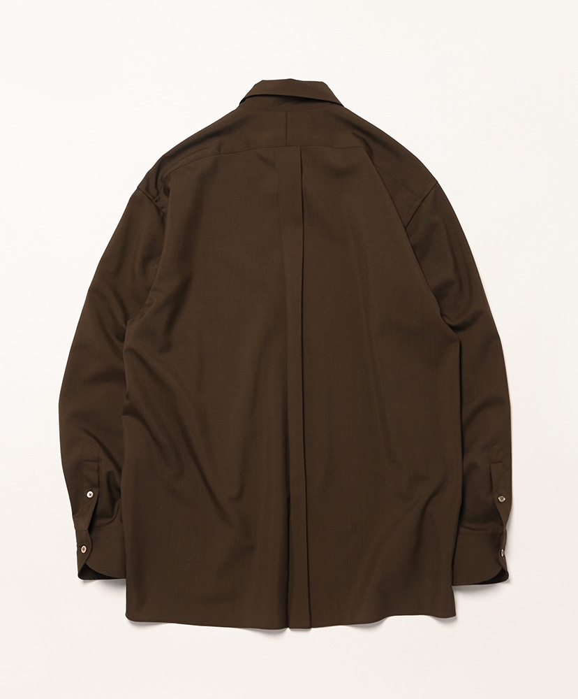 Big Shirt - 2/72 Wool Tropical(2(MEN) Dark Brown/ダークブラウン