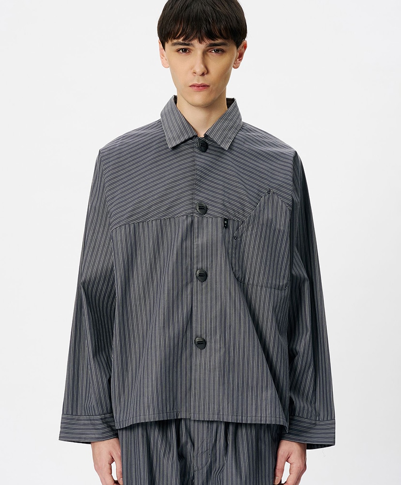 Retro Reflective Striped Shirt(Unisex)(2(MEN) DH /ディープ