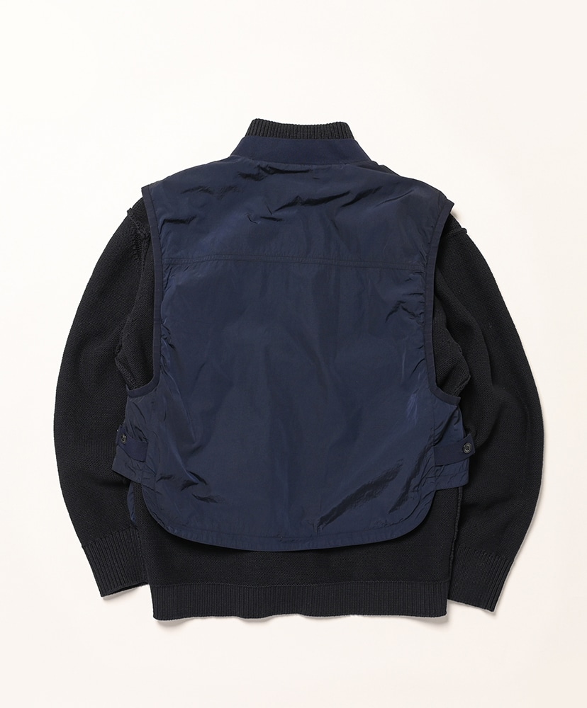 Cotton Mixed Zipped Cardigan(L(MEN) Total Eclipse - Blue/トータル