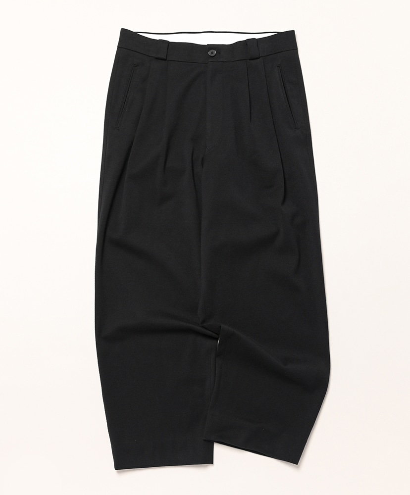 Cotton Silk Twill Wide Trousers(1(MEN) Black/ブラック): A.PRESSE