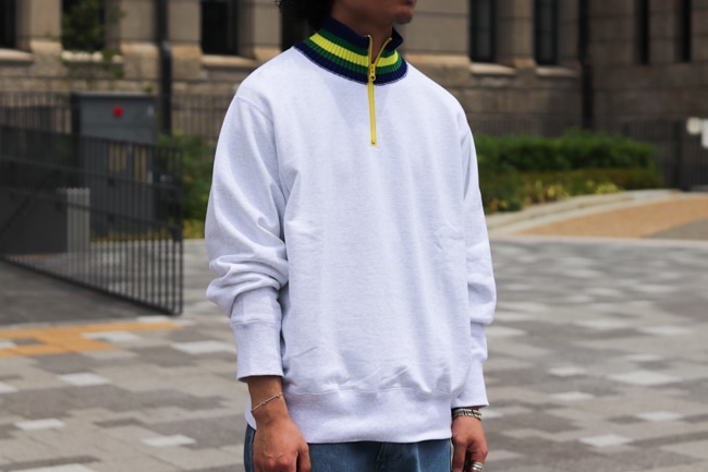 KOLOR BEACON [ カラービーコン ] 23AW ドッキング ハーフジップスウェット