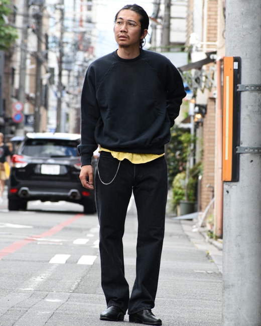 A.PRESSE Vintage Sweatshirt [Black]