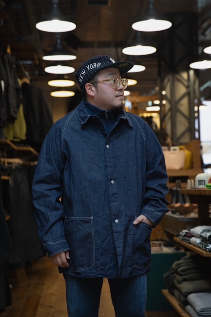 SASSAFRAS/ササフラス Pruner Coat - 9.5oz Work Denim 20250313
