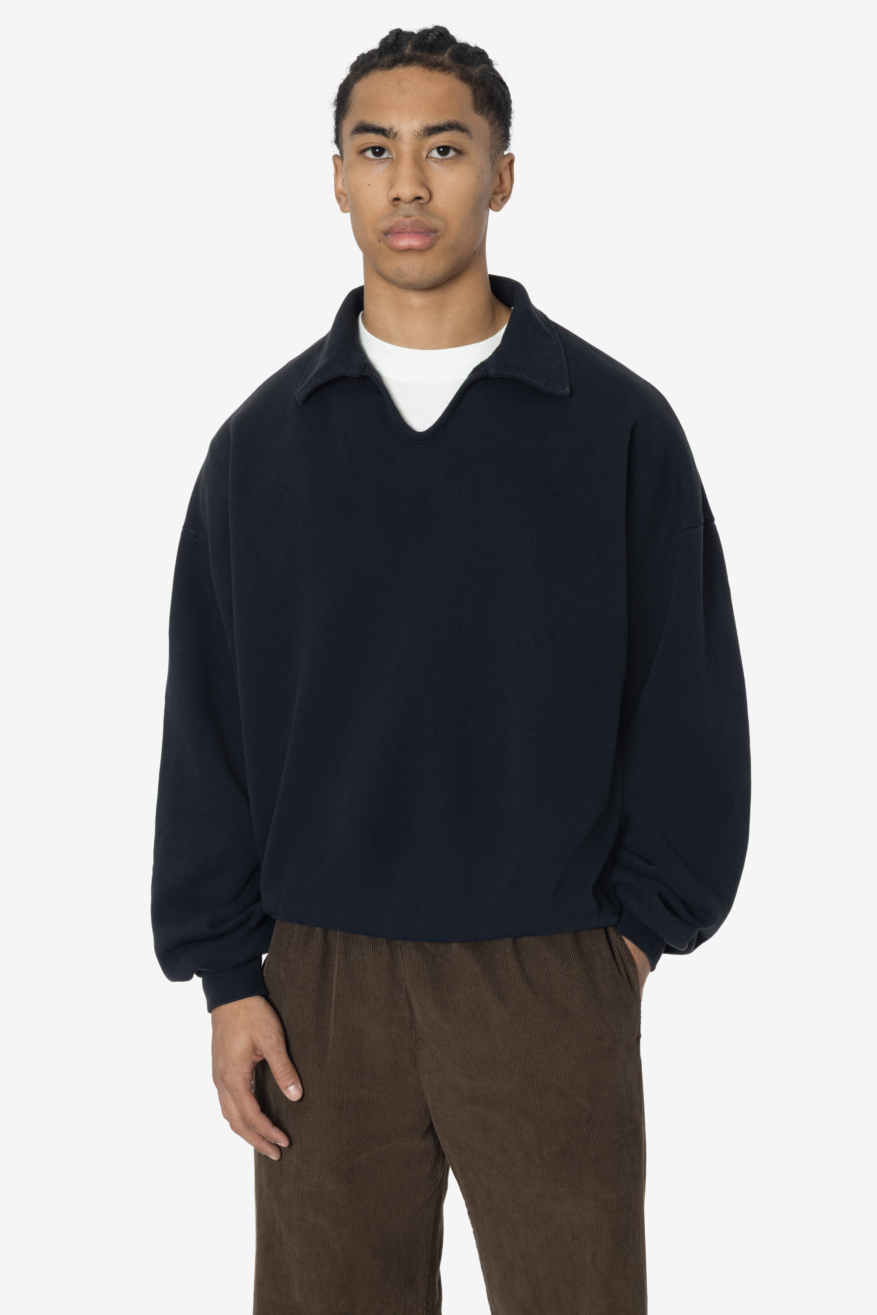 ALP412GD - Alpine Fleece Polo Pullover – Los Angeles Apparel