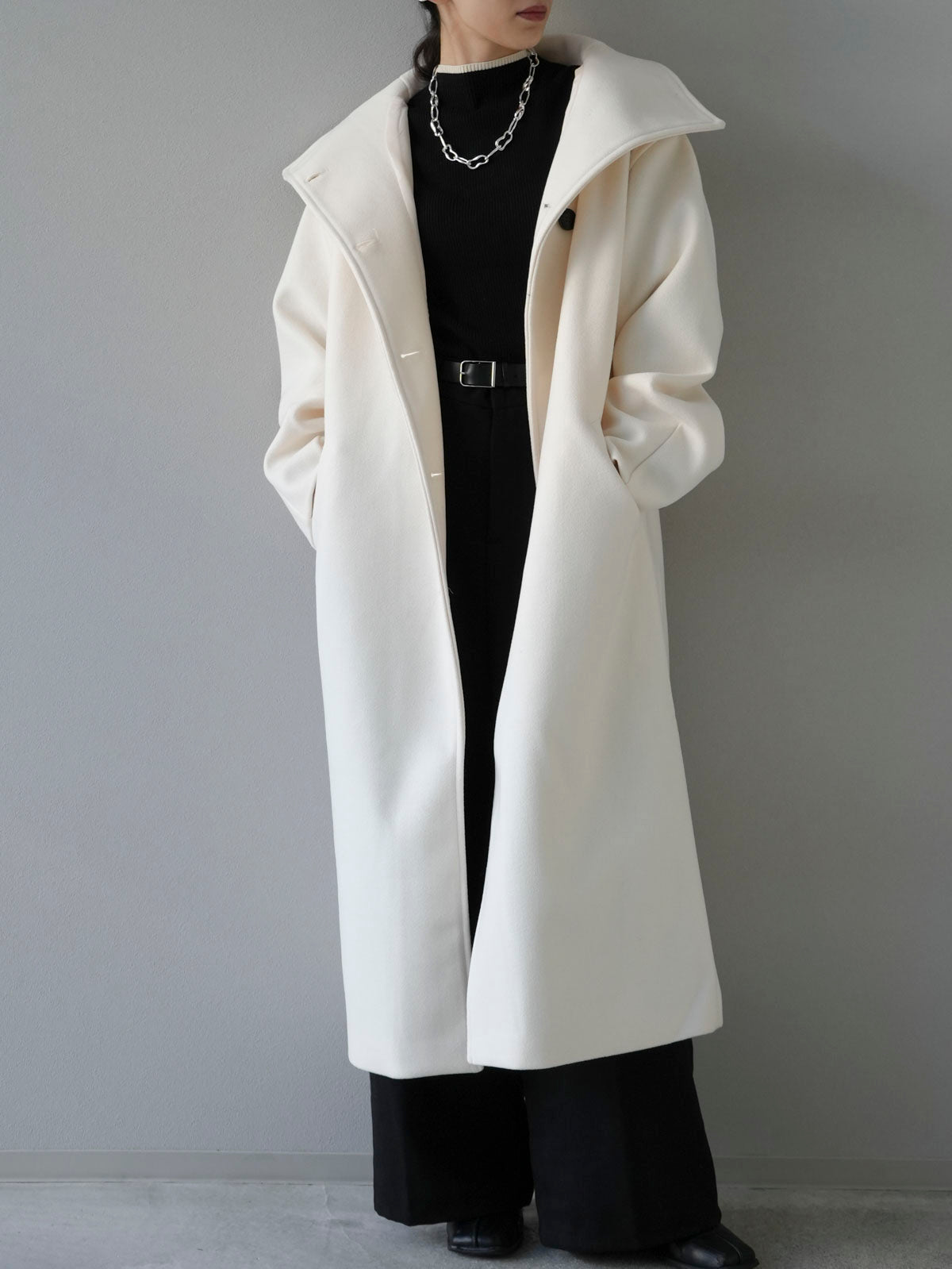 タグ付き新品メゾピアノ 150〜160 オフホワイトロングコート タグ付き