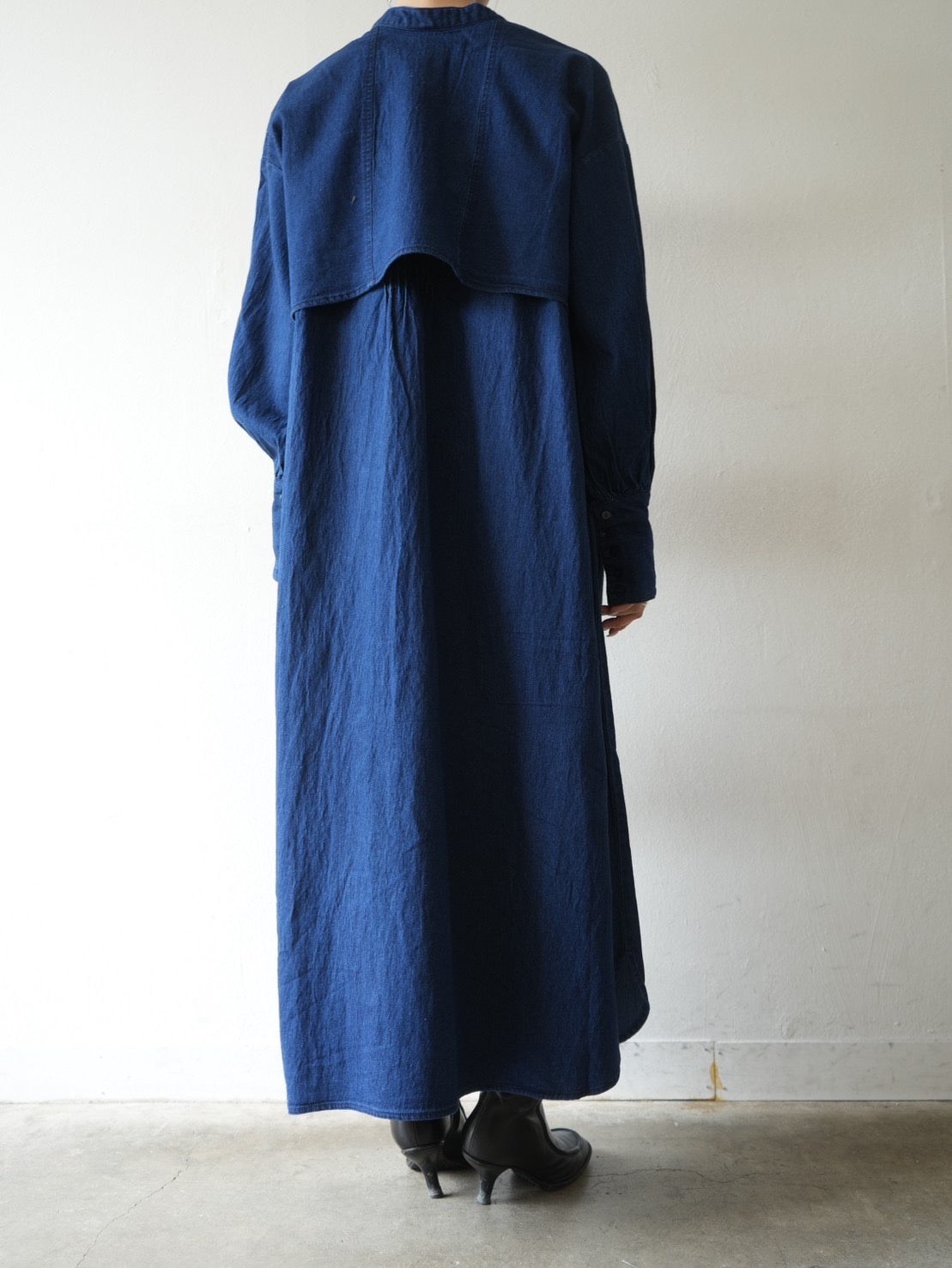 予約]デニムアンサンブルワンピース/ネイビー – Lumier