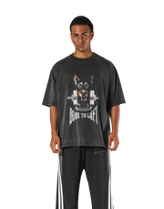 Dog Graphic Vintage Big T-Shirt - Black – LÝFT