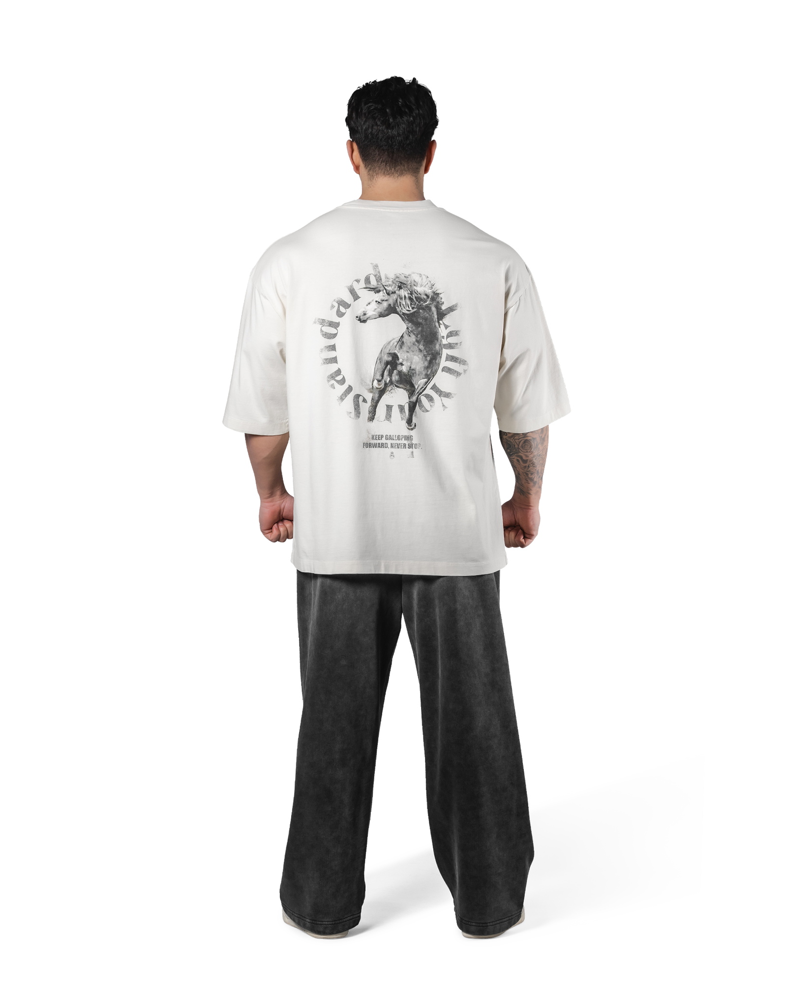 Horse Graphic Vintage Extra Big T-Shirt - Ivory – LÝFT