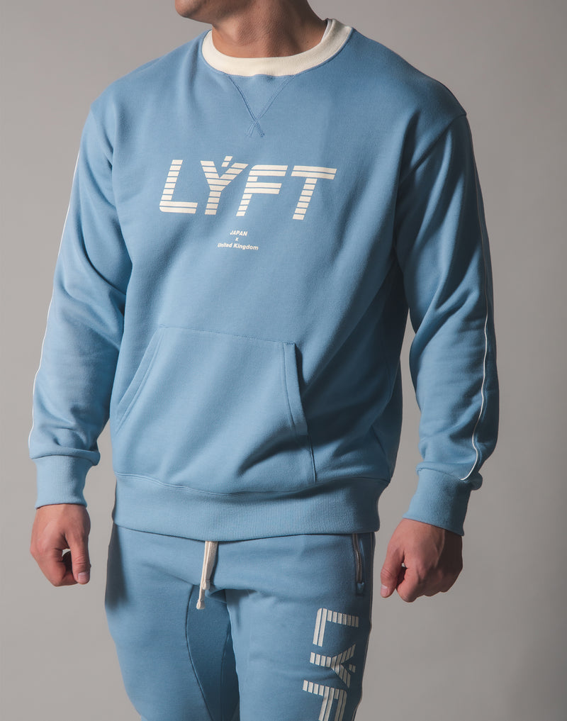 Piping Sweat Crew Neck - L.Blue – LÝFT