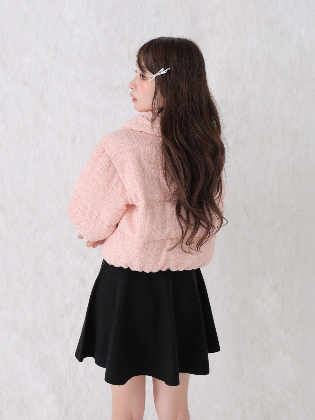 SALE】Ribbon tweed short down jacket (eme10458) – M me eme