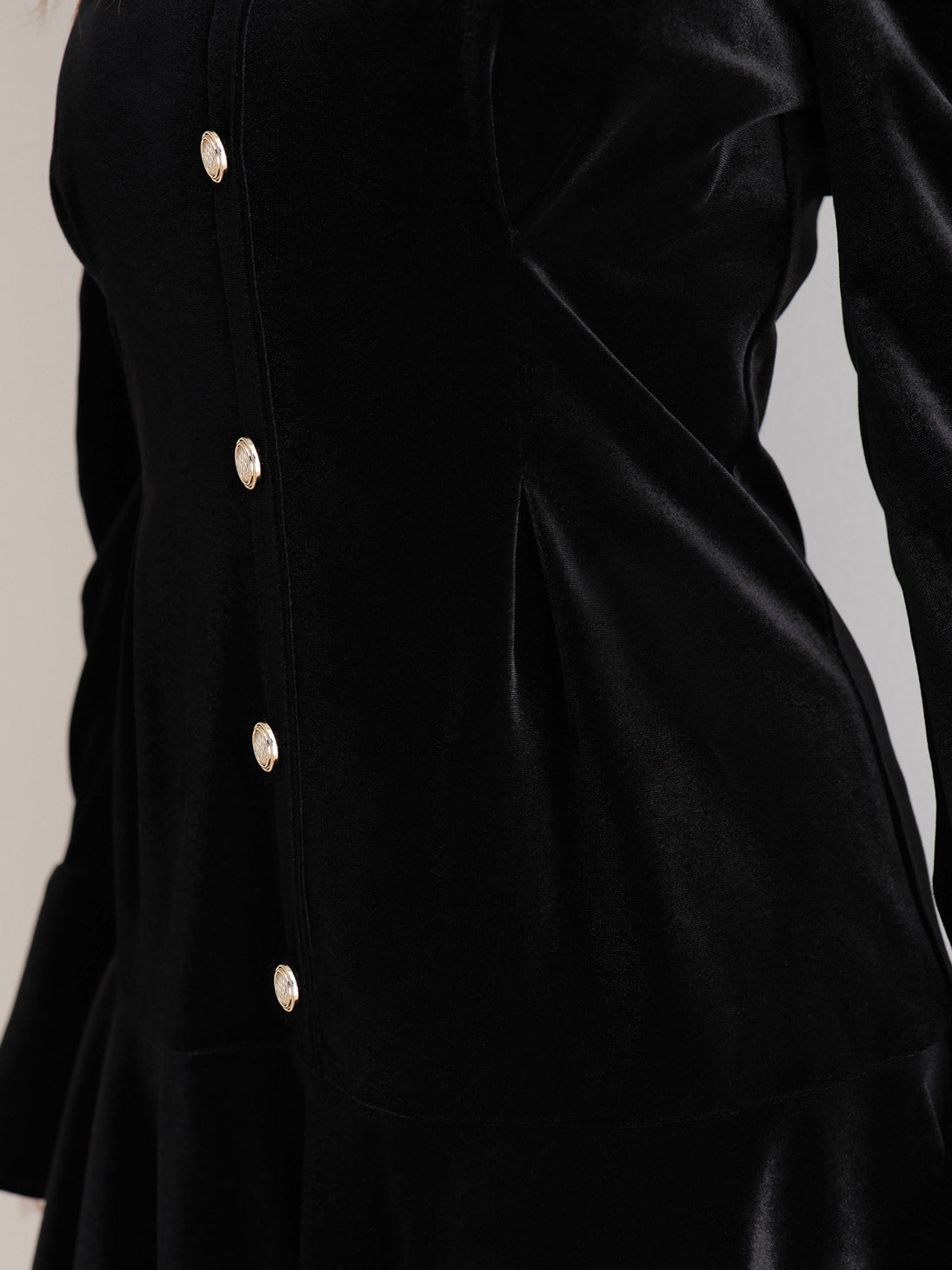 Classical velvet mini onepiece(eme10610) – M me eme