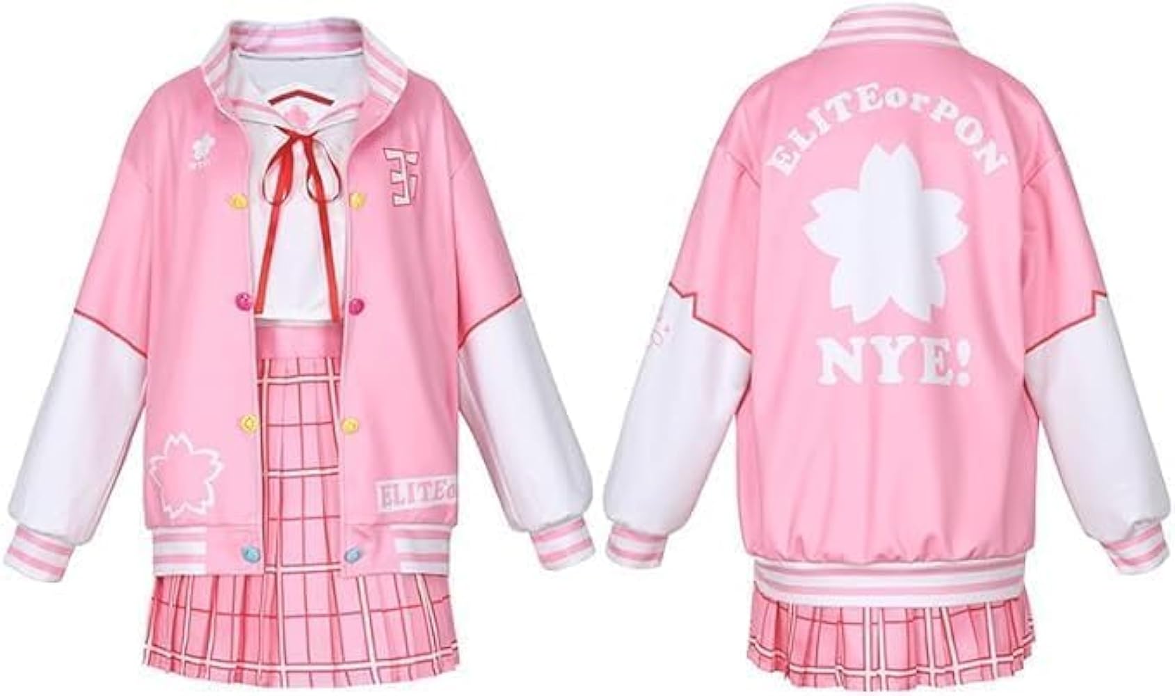 Amazon.co.jp: [楽コス] さくらみこ コスプレ 衣装 フルセット 桜巫女