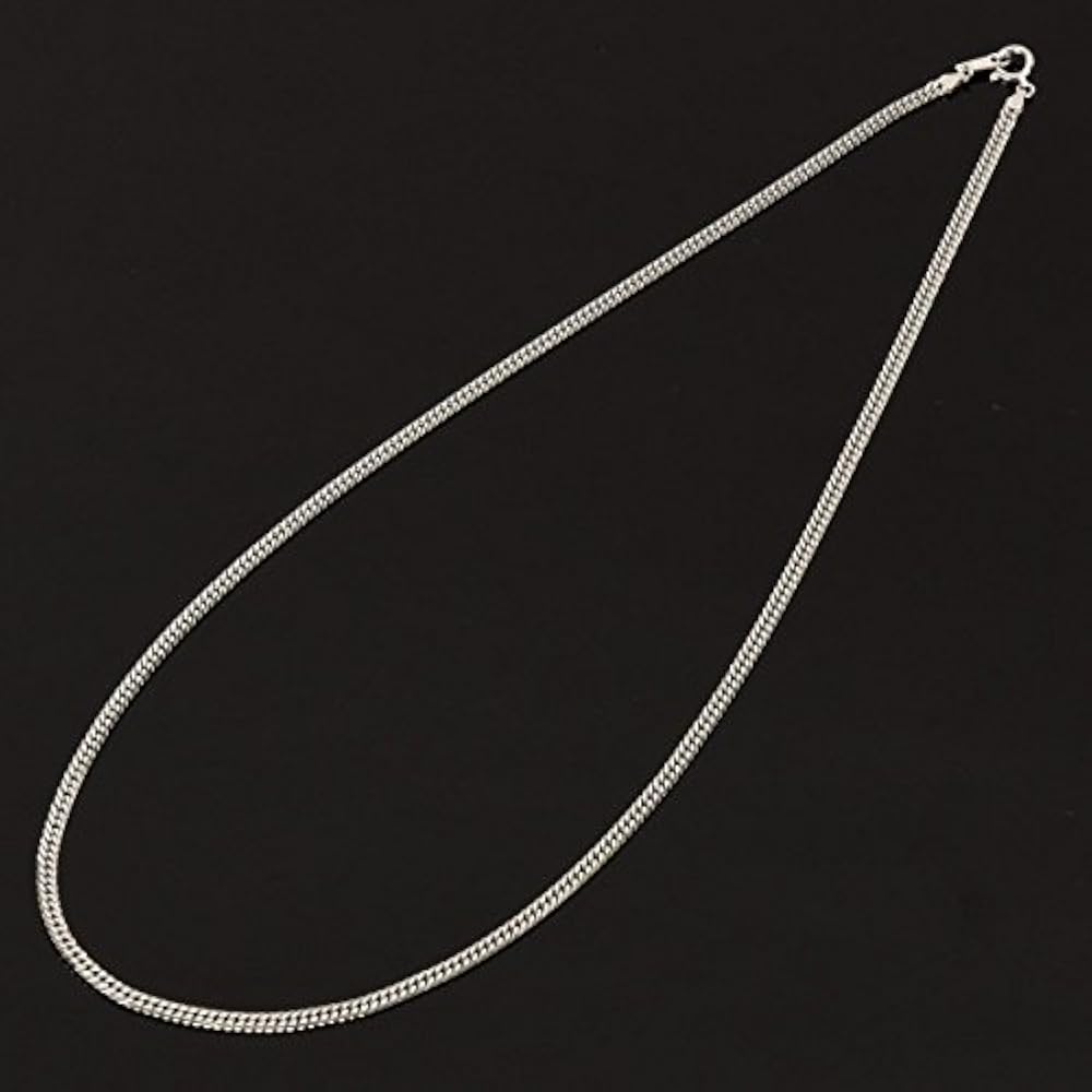 Amazon | Pt850 プラチナ 六面ダブル 喜平ネックレス10g-45cm)引き輪