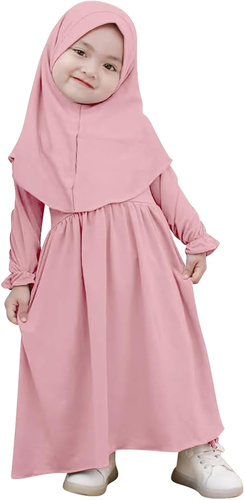 Amazon.com: ABEWIP Newborn Baby Girl Muslim Abaya Sets Outfits