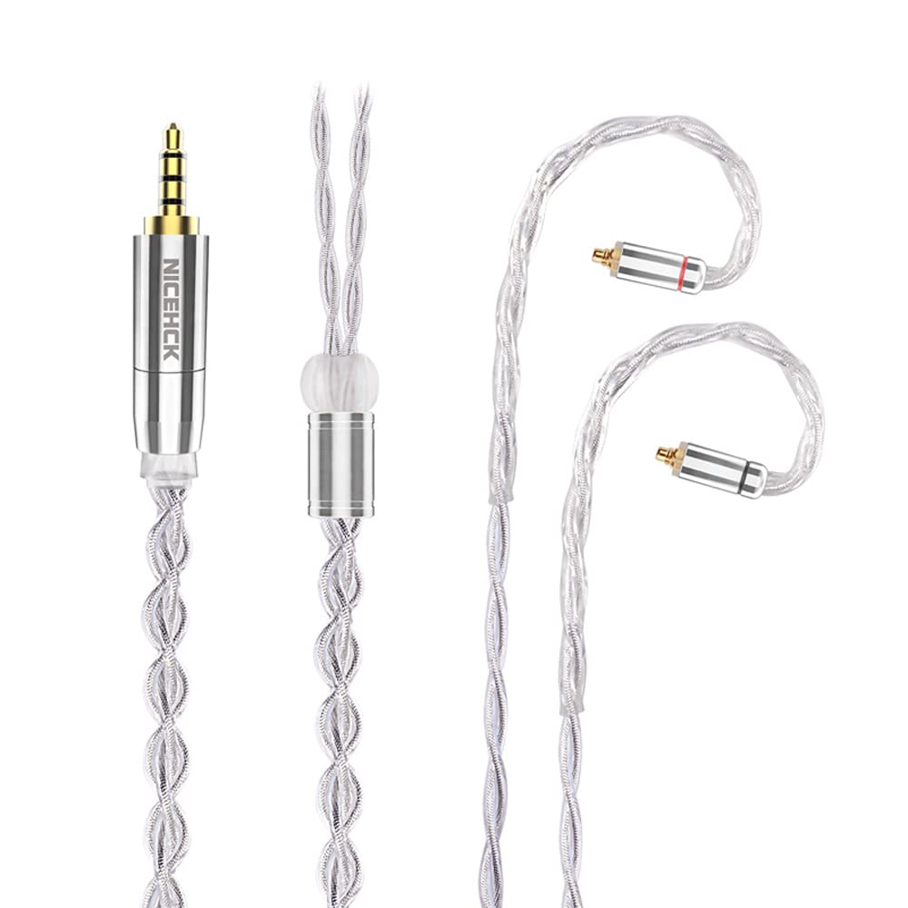 Amazon | NICEHCK SilverLoong イヤホンリケーブル 7N銀メッキ単結晶銅
