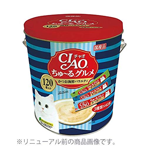 Amazon.co.jp: チャオ (CIAO) ちゅ~るグルメ かつお海鮮バラエティ 120