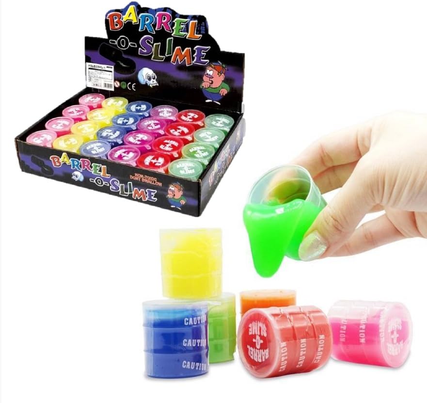 Amazon | スライム 6色24個入り アソートセット ドラム缶 カラフル