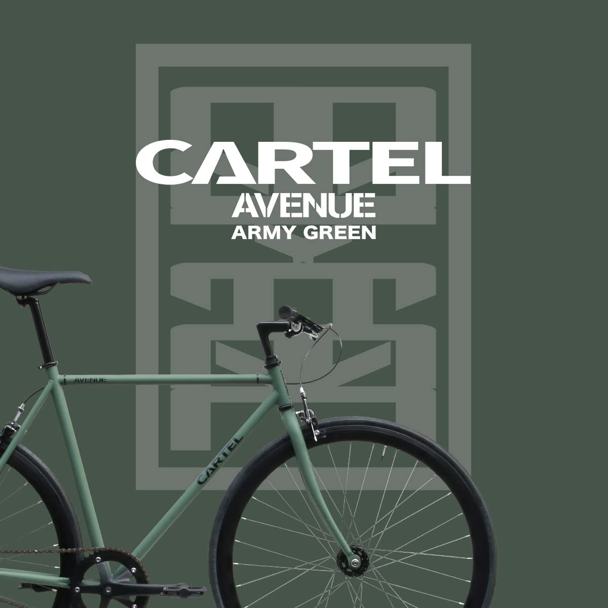 CARTELBIKES AVENUEピストフレーム アーミーグリーン ピストバイク