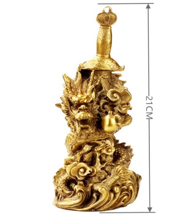 Amazon.co.jp: 倶利伽羅龍王剣 ブロンズ像 倶利伽羅剣 竜王 龍王 龍