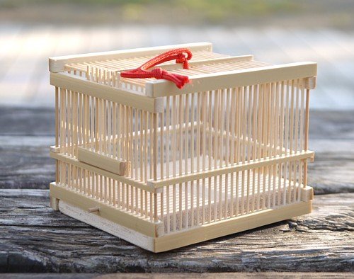 Amazon.co.jp: 伝統的工芸品 駿河竹千筋細工 虫籠 中 さらし : ペット用品