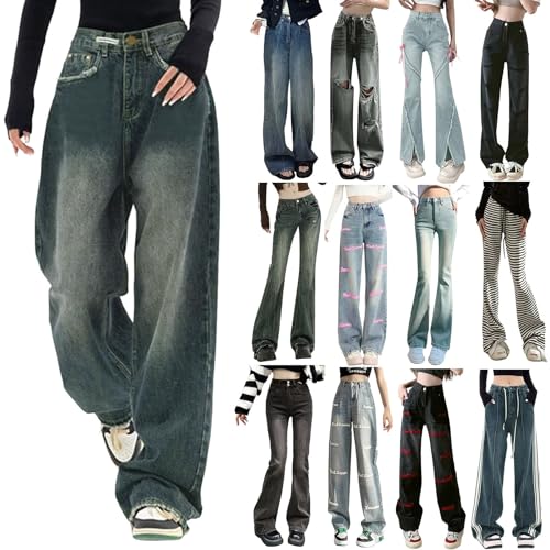 Y2K Jean for Women Baggy Boyfried Jeans Loose Wide Leg Jeans High