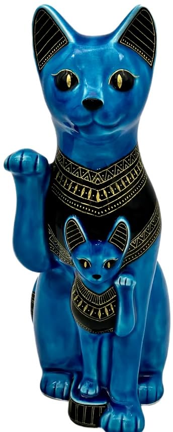 Amazon.co.jp: 美濃焼 青釉 オーナメント バステト Bastet 古代