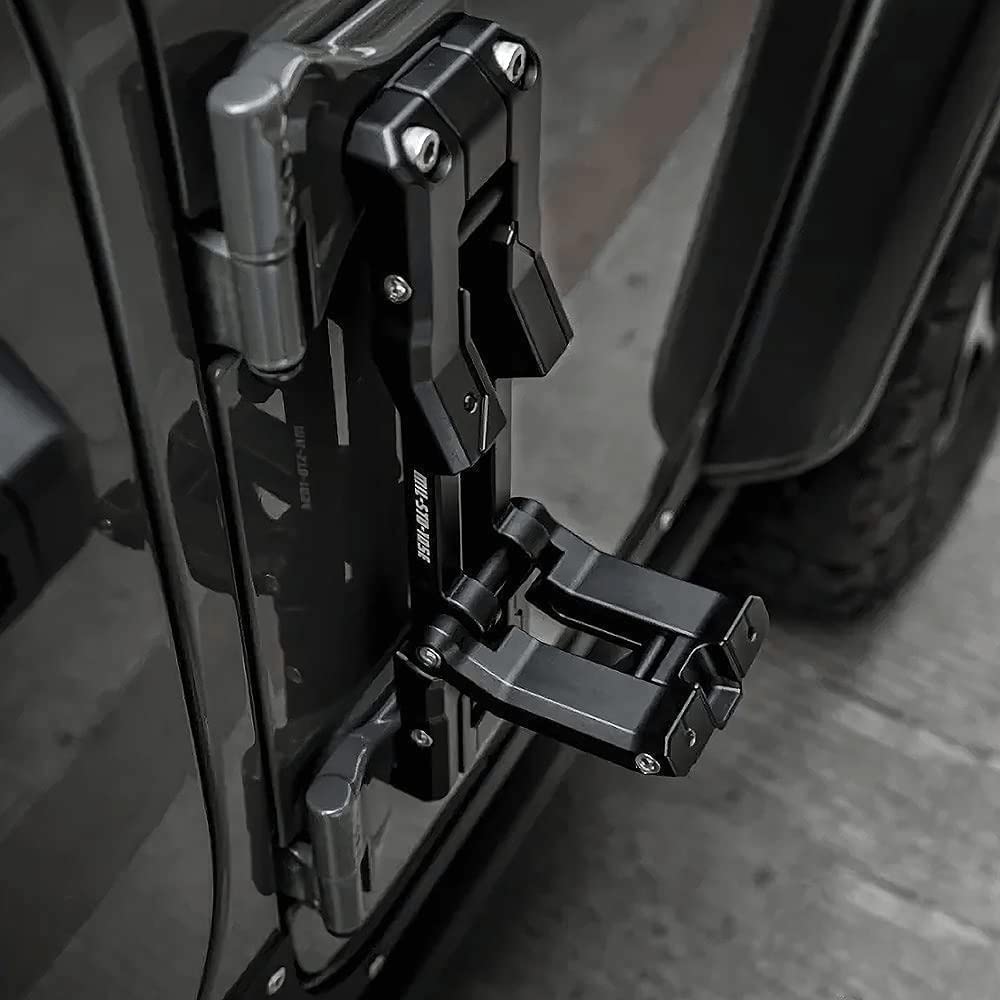 Amazon | FURYENGRAVER ドアヒンジ ステップ ヘビーアルミ合金フット