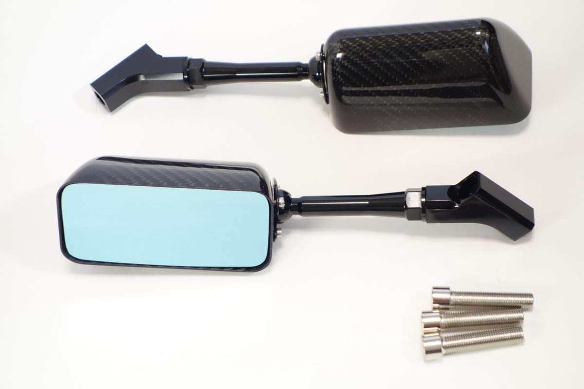 Amazon | 【SIMOTA正規品】カーボンバックミラー 【長方形・ブルー