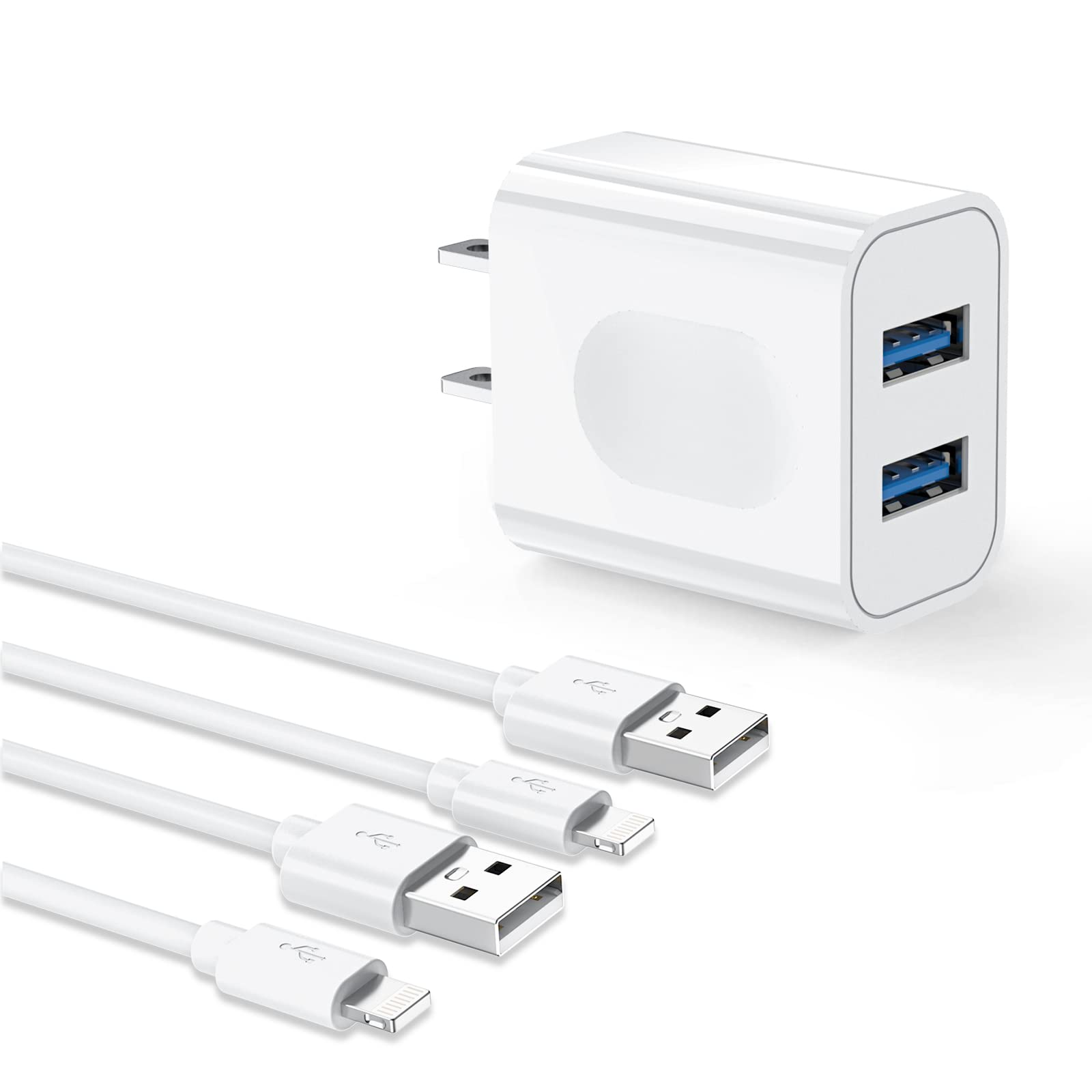 Amazon | USB 充電器 2ポート 12W iPhone 充電器 iPhone 充電ケーブル