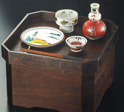 Amazon｜箱膳 隅切 お膳 漆塗り 木製 漆器 茶櫃｜仏膳・仏椀