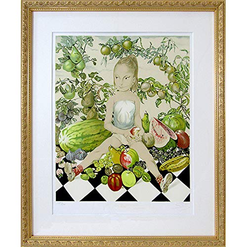 Amazon.co.jp: 藤田嗣治『少女と果物』リトグラフ 人物画 女性画 静物
