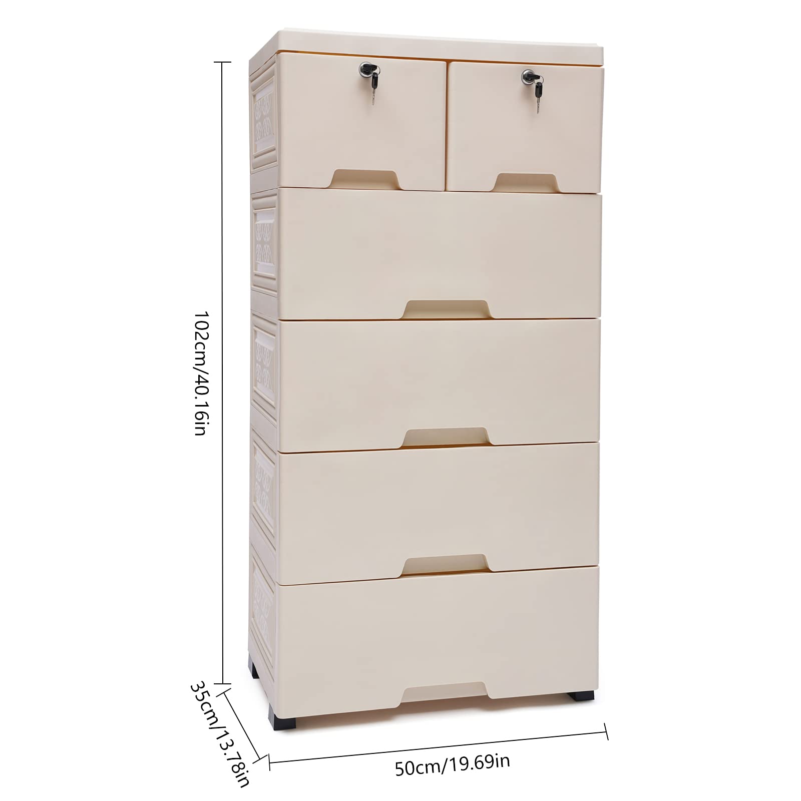 Amazon.com: Plastic Dresser Drawer,Plastic Dresser with 6 Drawers