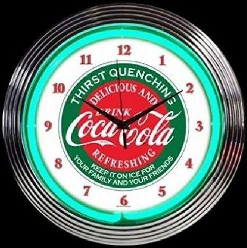 Amazon.co.jp: コカ・コーラ ネオン クロック レトロ 壁掛時計 [並行