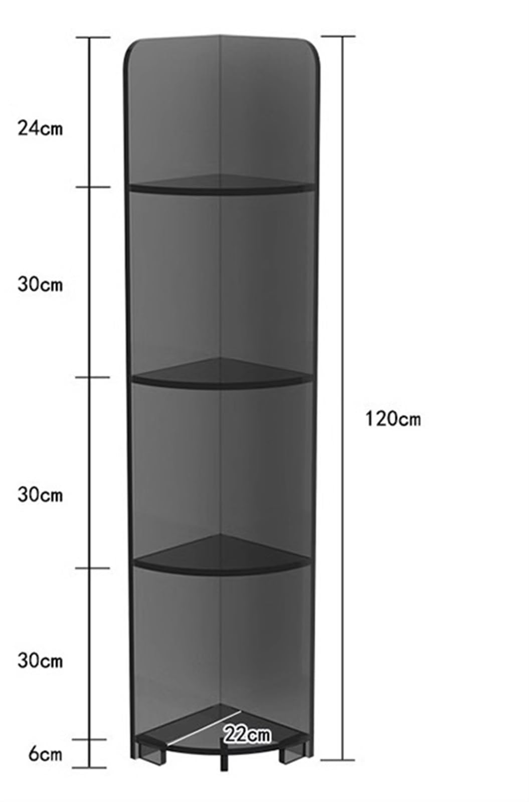 Amazon｜コーナーラック コーナー 棚 アクリルコーナー棚 4 段立ち