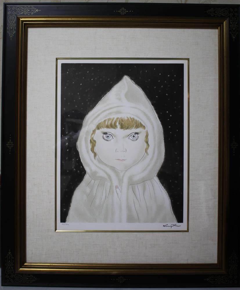 Amazon.co.jp: □真作□藤田嗣治 「雪童子」石版画（リトグラフ