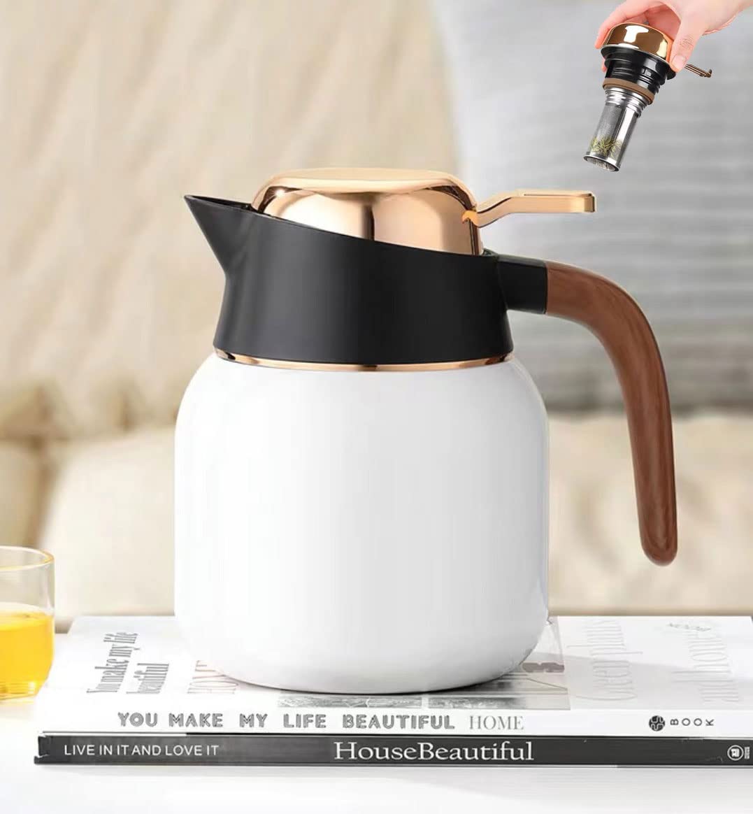 Amazon | TIMEDEEP 保温ポット 大容量 卓上ポット 1L サーモス ポット