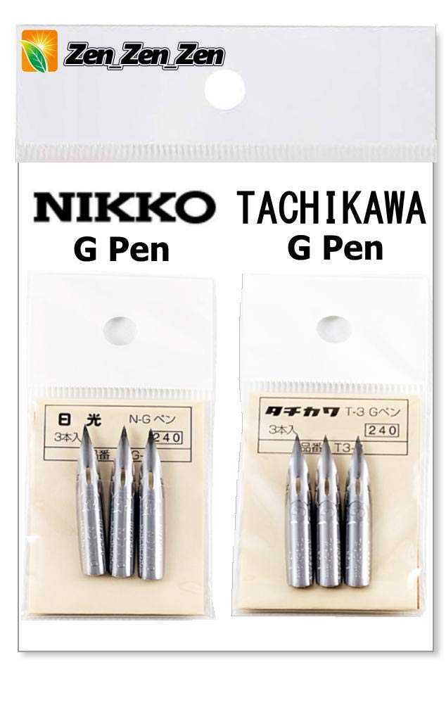 Tachikawa Nikko G Pen Nib 3-Pics Set G Pen Nib 3-Pics Set,and Anti