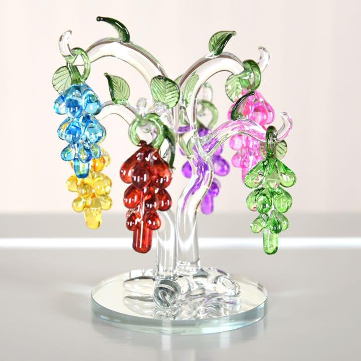 Amazon.co.jp: きらきら 葡萄の木 ガラスのオブジェ ぶどう カラフル
