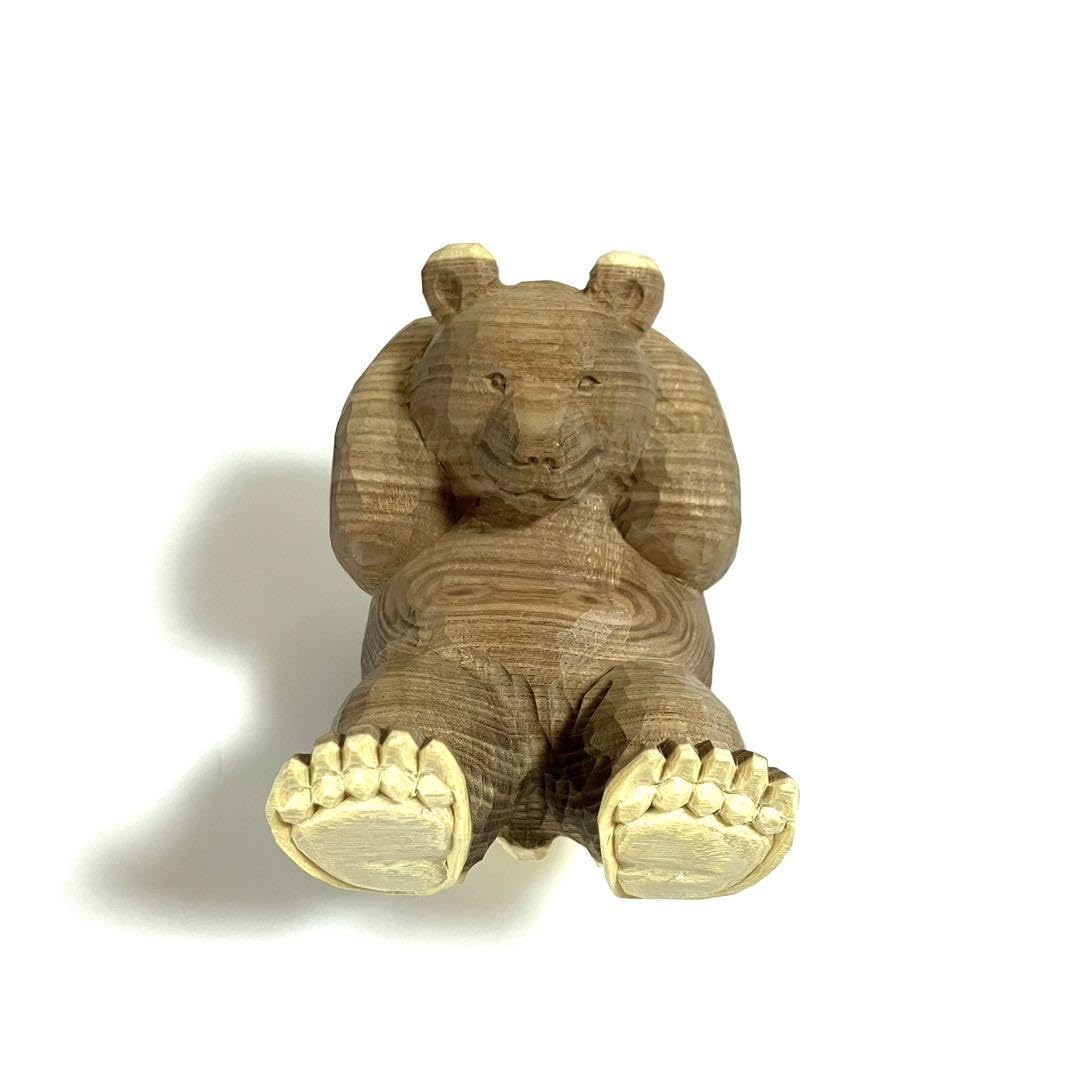 Amazon.co.jp: 伊藤幹男 みきおさんのクマ 腹筋熊 木彫りの熊/八雲