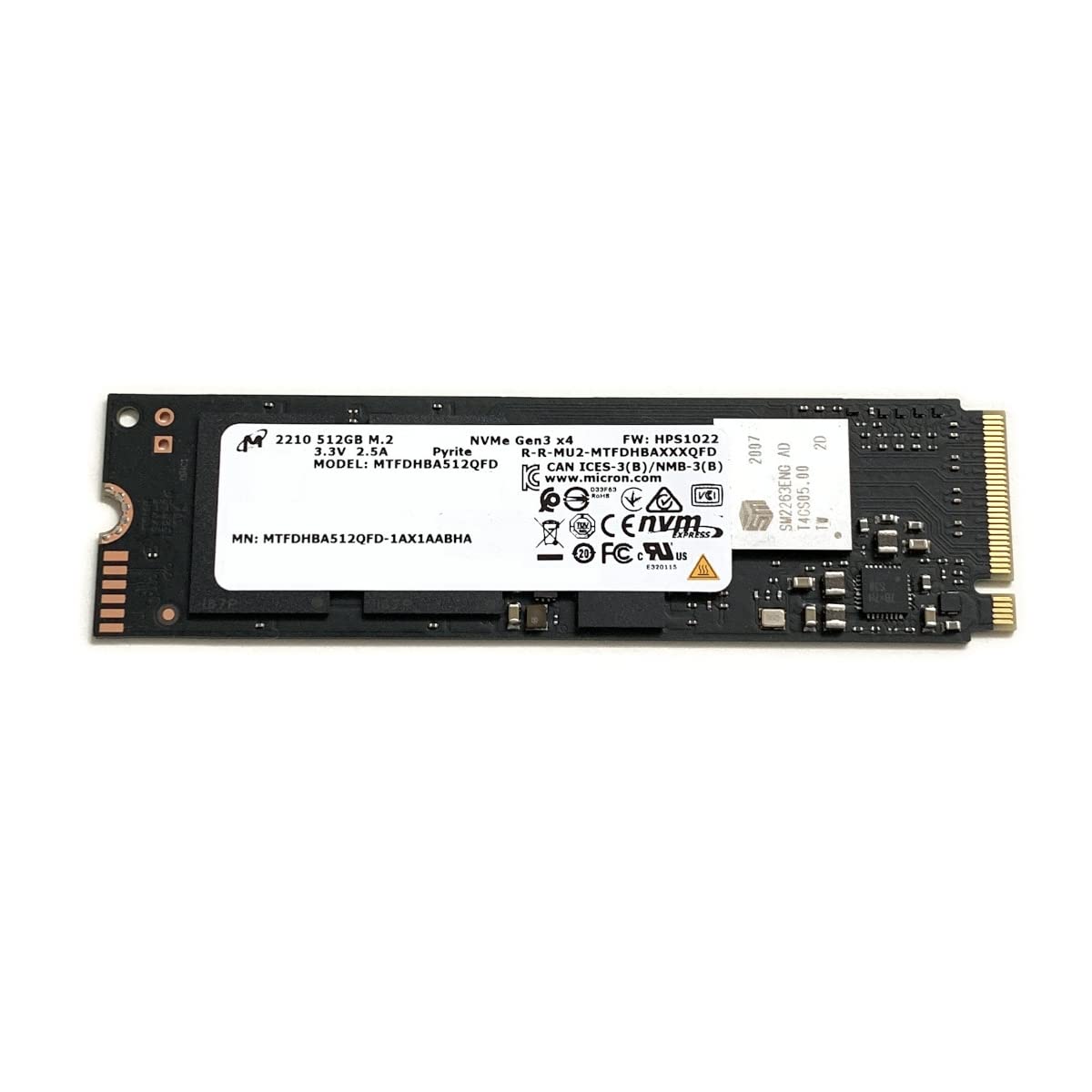 Amazon.com: Micron SSD 512GB 2210 NVMe PCIe Gen3 x4 MTFDHBA512QFD